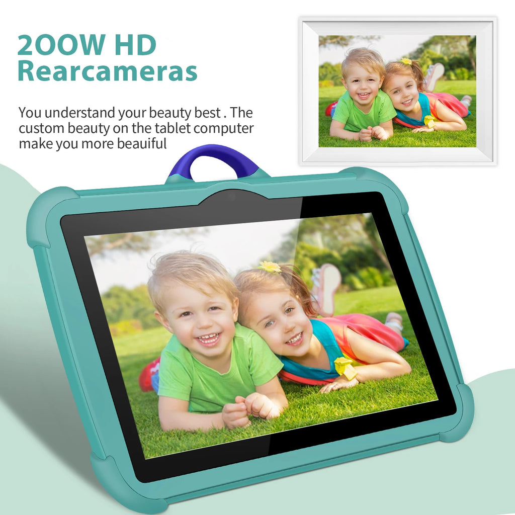 Tablet Infantil BDF 7" | Android 13 | 4GB RAM + 64GB | Quad-Core | WiFi | 4000mAh | Verde, Rosa, Naranja, Azul