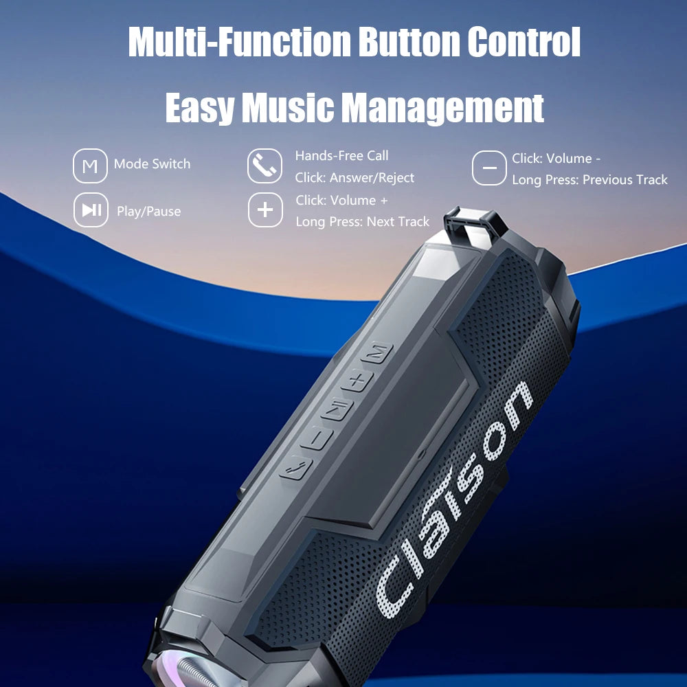 CLAISON T9 Bluetooth 5.3 Speaker | Hi-Fi Bass & RGB | Altavoz