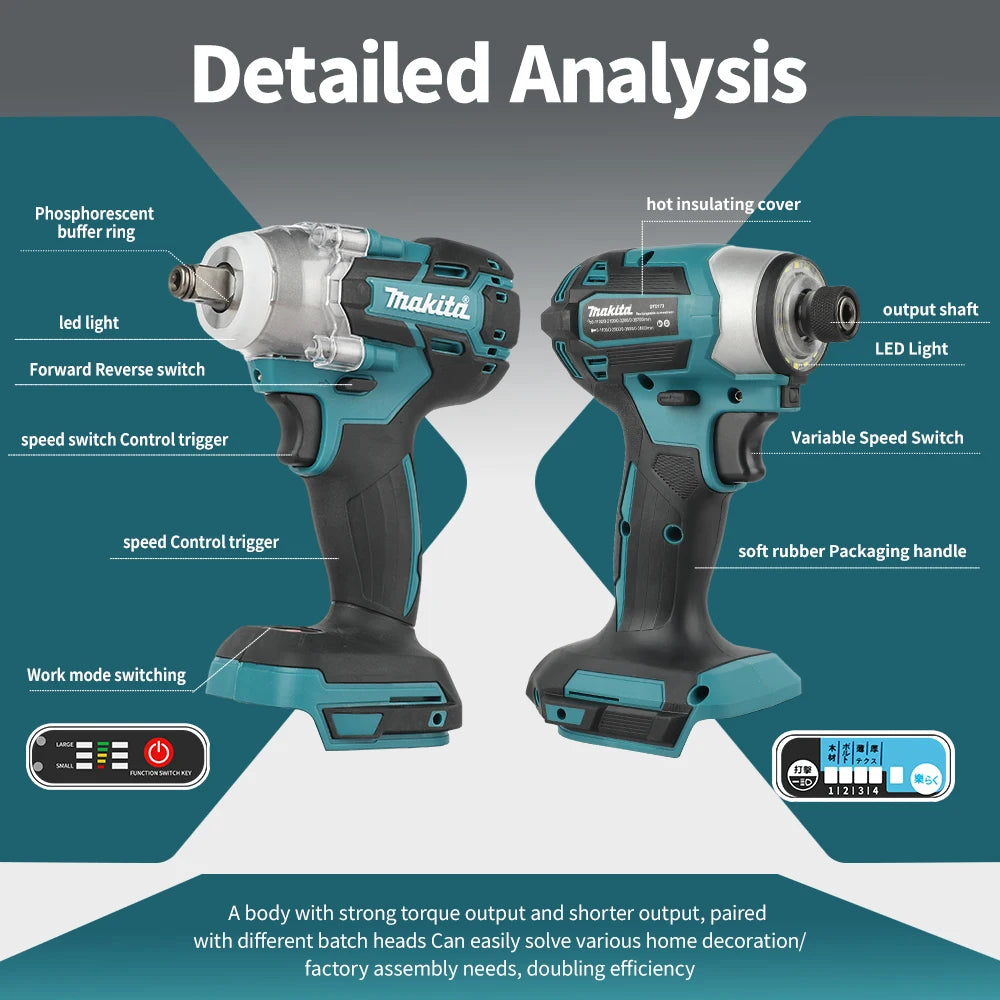 Makita DTD173 / DTW285 | 18V Brushless Impact Tools | Tool Set