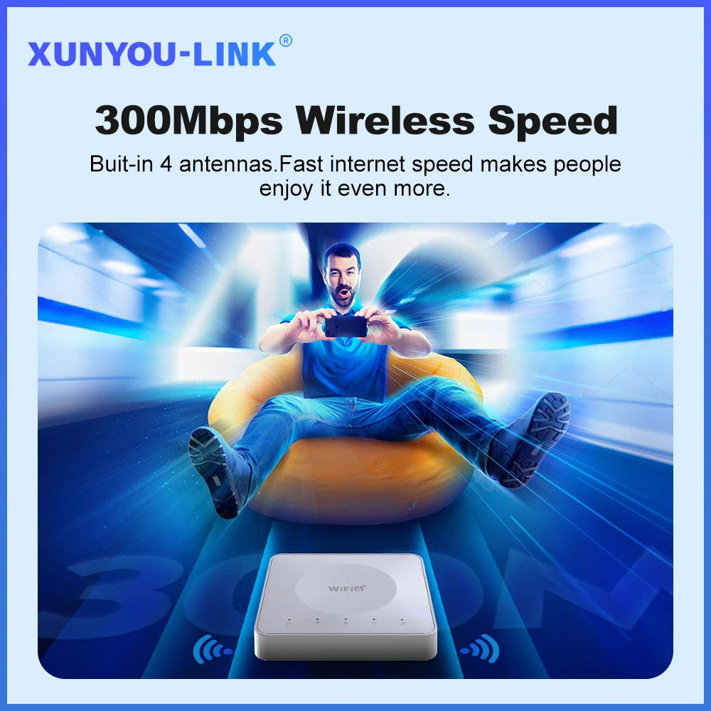 Router 4G LTE WiFi con SIM Card | 32 Dispositivos | Puerto LAN | Type-C | Europa, Asia & África