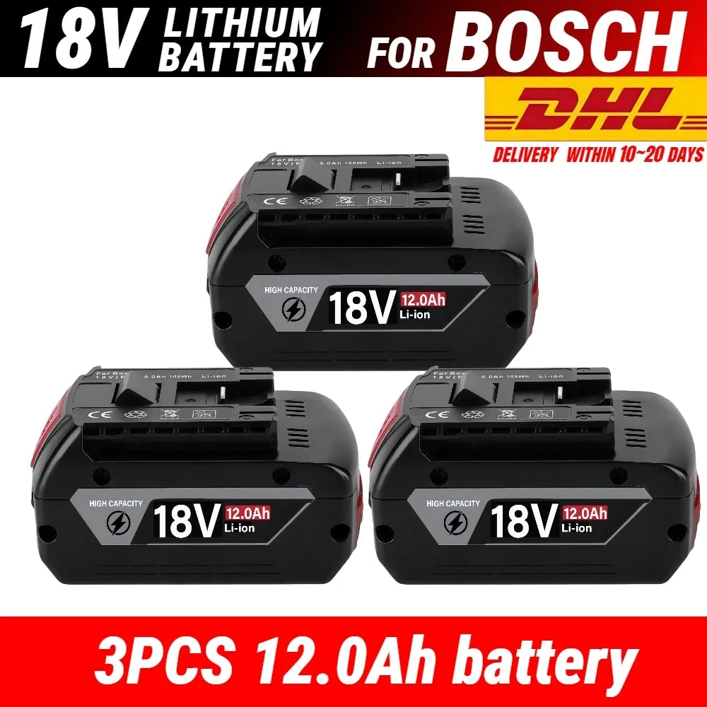 Bosch-Compatible 18V Batteries | 8Ah-12Ah | Chargers & Kits
