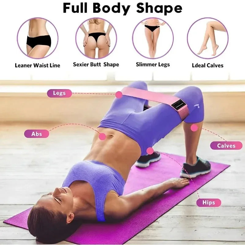 Set 3 Bandas de Resistencia Glúteos | Extra Anchas 8.3cm | 3 Niveles | Yoga Gym Fitness