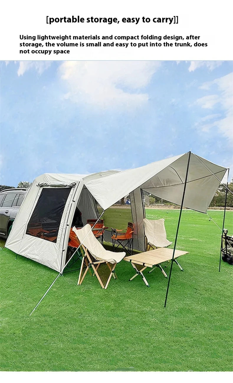 SUV Car Tail Tent | 3-4 Person Waterproof Camping Tent | Tunnel & Dome Style | UPF50 PU3000mm