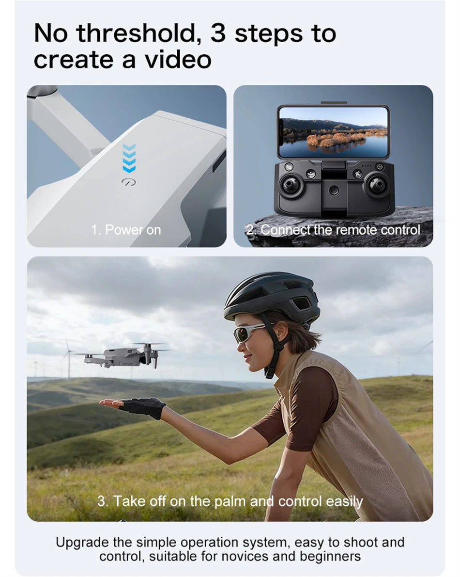 Dron Aeri100 VR – Cámara 8K HD, Motor Brushless, GPS, Evitación 360°, Diseño Aerodinámico 1:1
