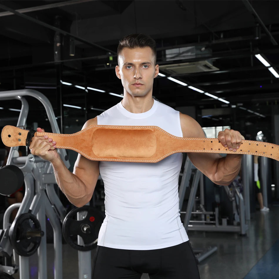 Weightlifting Belt PU & Cow Leather | Waist Support for Powerlifting & Strength Training