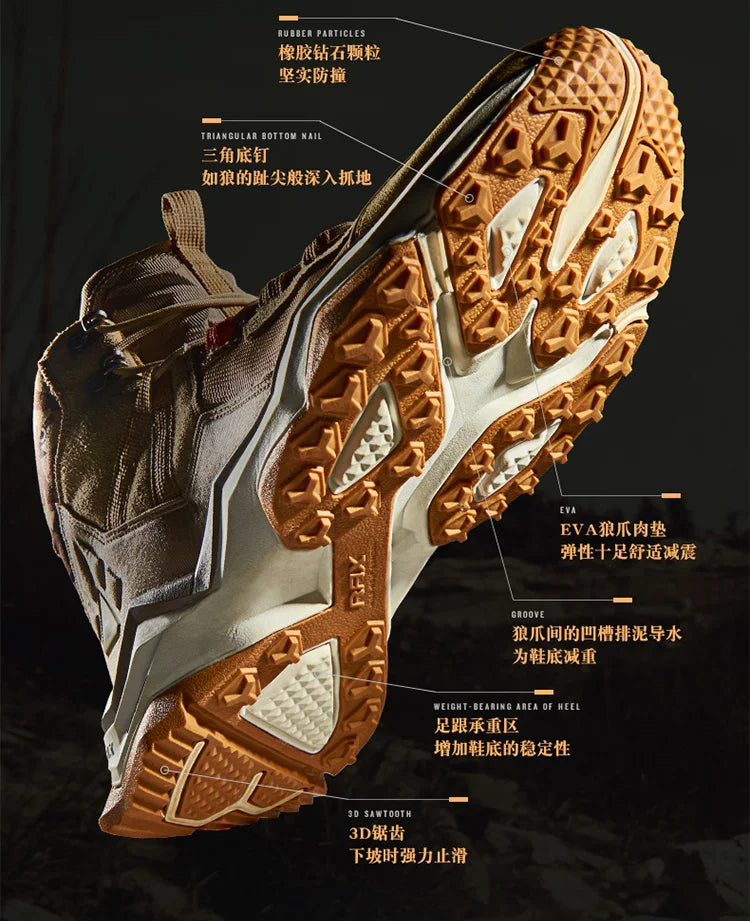 RAX Men's Hiking Shoes | EVA Insole & Rubber Sole | Outdoor Walking