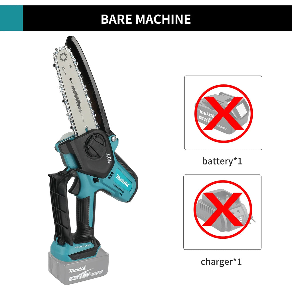 Makita MT-006 | 18V Mini Cordless Chainsaw | 6-Inch Wood Cutting