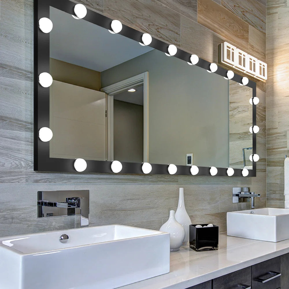 Full-Length LED Mirror | Aluminum Alloy Frame | Espejo LED de Cuerpo Completo | Marco de Aluminio