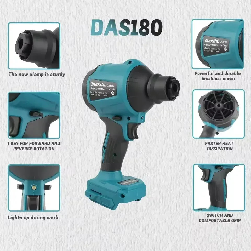 Makita DAS180 | 18V Brushless Cordless Air Blower | No Battery