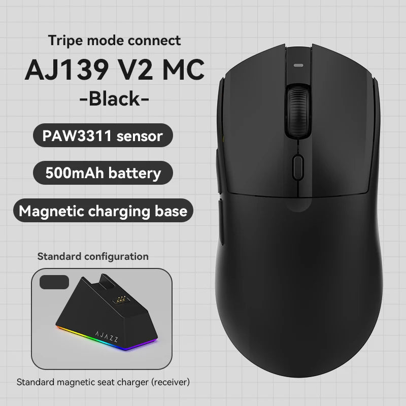 Ajazz AJ139 V2 MC Wireless Gaming Mouse | 12000 DPI