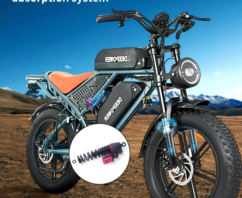 E-Bike 1500W | Fat Tire 20" | 48V 20/35/60Ah | Doble Batería | Off-Road Montaña | Sin Aranceles | Adultos | Modelo QS7