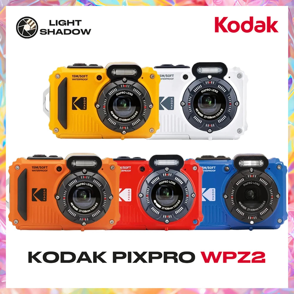 KODAK PIXPRO WPZ2 | Cámara Digital Resistente 16MP 4X Zoom 1080p Wi-Fi | Waterproof Shockproof