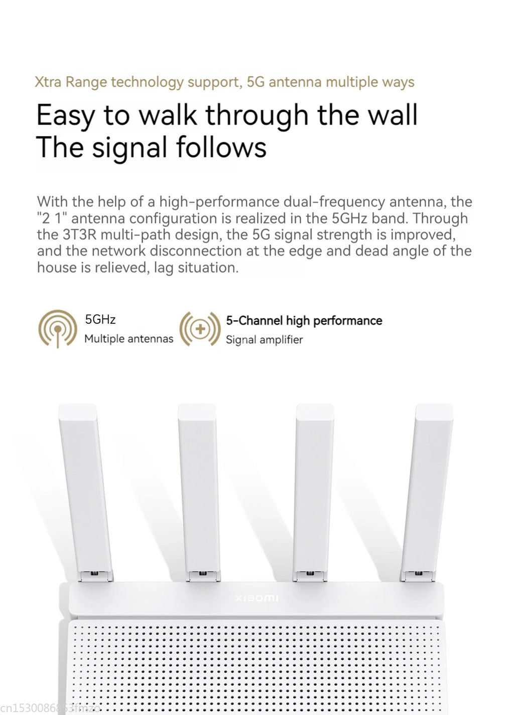 Xiaomi Router AX3000T WiFi 6 Mesh | 3000Mbps | NFC | 256MB | 128 Dispositivos | Gaming | Control Parental | MiWiFi
