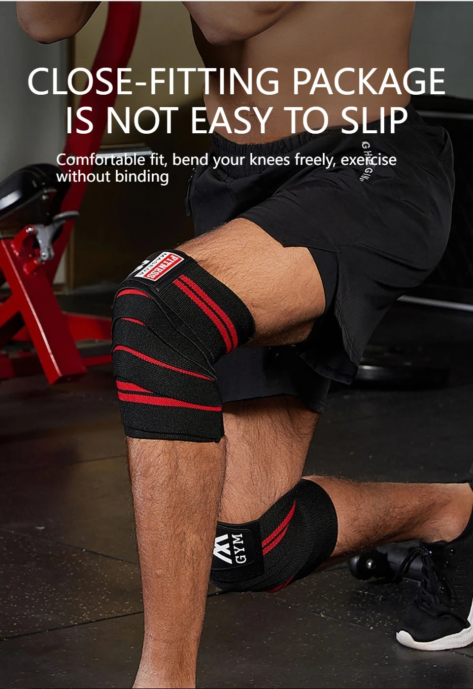 Dayselect Knee Wrap | Adjustable 200 × 8 cm Strap | 1 Piece