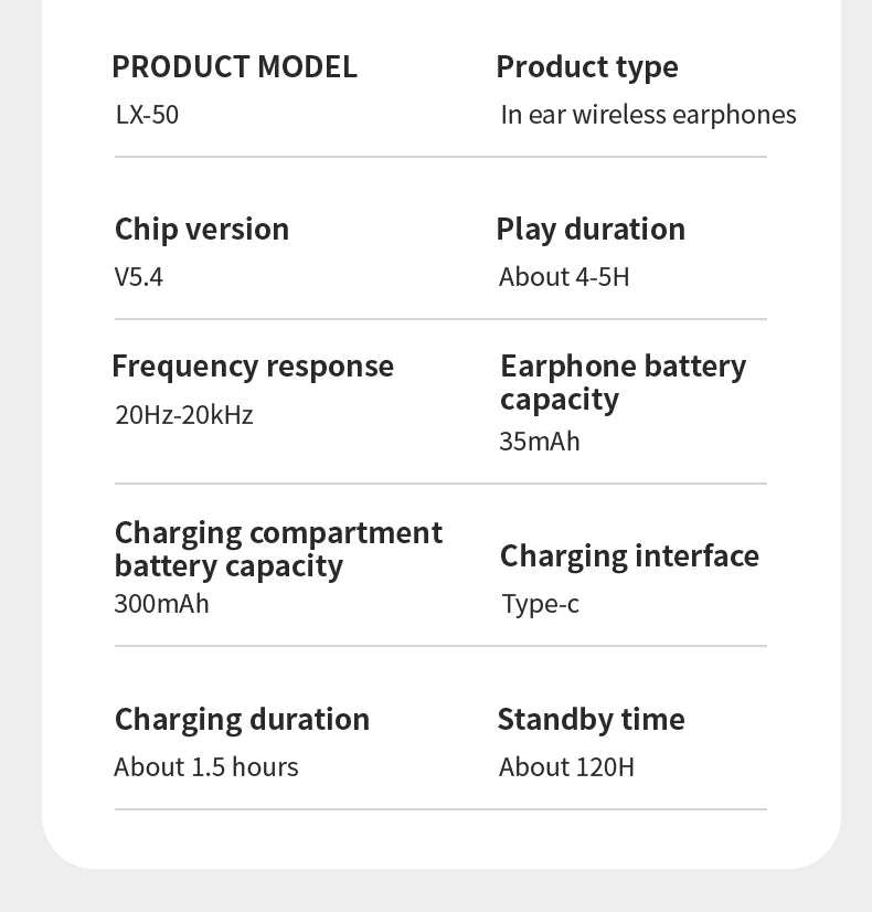 Traductor IA In-Ear | Bluetooth 5.4 | 134 Idiomas | Cancelación de Ruido | Tiempo Real | TWS | Myxon LX-10 / BY-09