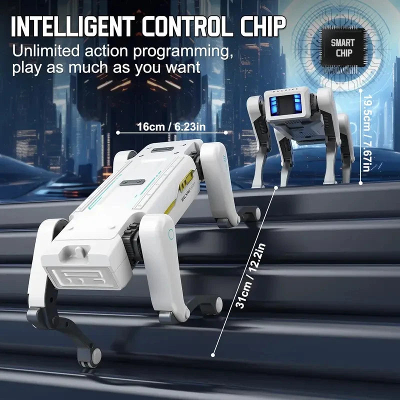 Perro Robot RC Multifunción – Control APP, Programable, Canta, Baila, Bioníco e Interactivo