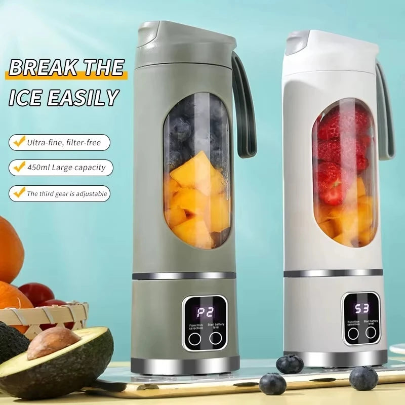Portable Blender | 450ml & 12 Blades | USB Rechargeable