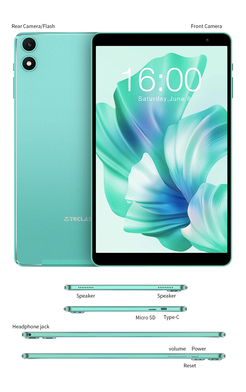 Tablet Teclast P85T 8" | Android 14 | 12GB RAM + 64GB | Octa-Core A523 | WiFi 6 | BT 5.2 | 5000mAh