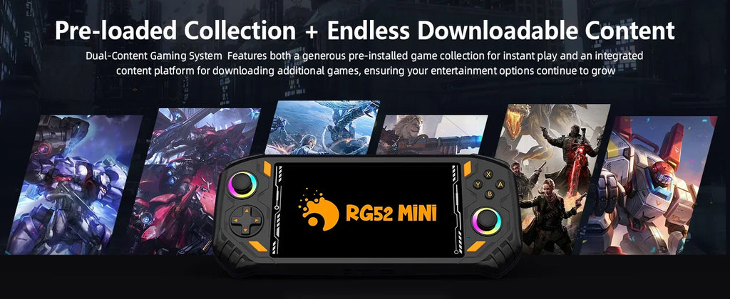 Consola Retro Portátil RG52 MINI – EmuELEC, Pantalla 5.5" IPS, WiFi, 18000+ Juegos, Batería 5000mAh