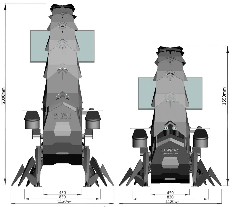 Zero Gravity Gaming Cockpit | 3–5 Monitor Support | Reclining
