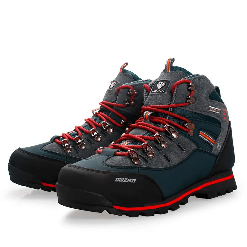 Laxsesu Men's Hiking Boots | Lace-Up & Rubber Sole | Outdoor Walking