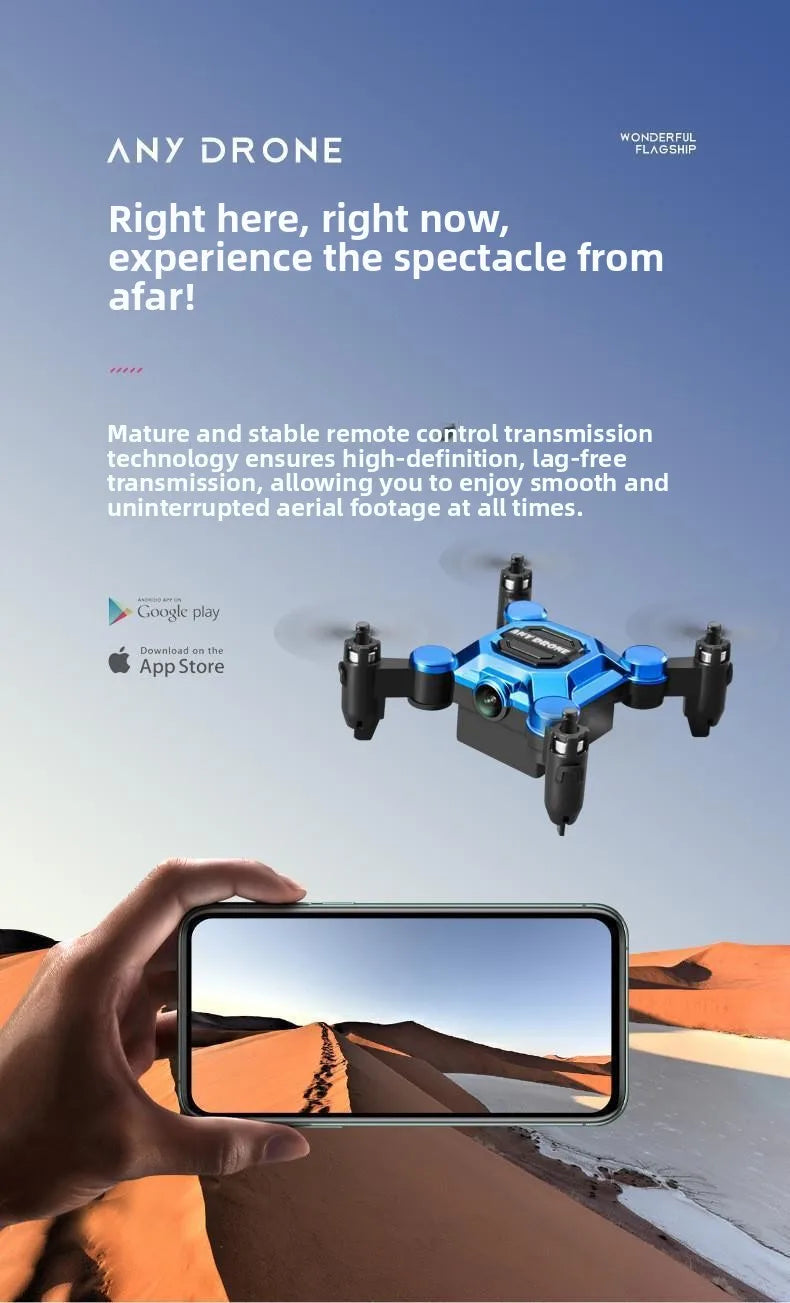 Mini Folding Drone | 4K Camera | Brushless Motor | 2.4GHz | App Control | 12 Min Flight | Beginner