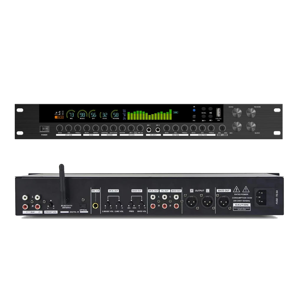 PaulKitson LD300 DSP Karaoke Effects Processor | 15W | Reverb | Bluetooth | Speaker Management