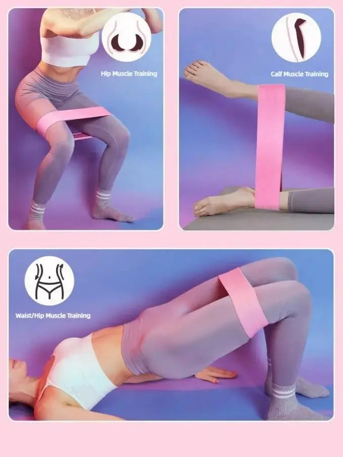 Set 3 Bandas de Resistencia Glúteos | Extra Anchas 8.3cm | 3 Niveles | Yoga Gym Fitness