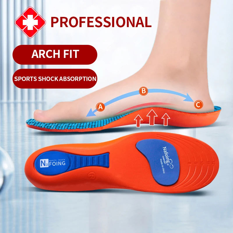 Sport Orthopedic Insoles | EVA Memory Foam | Arch Support & Shock Absorption | Men & Women | EU37-46