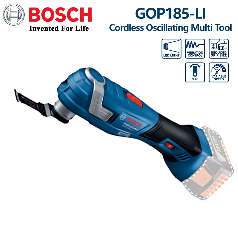 Bosch GOP 185-Li | 18V Brushless Cordless Oscillating Multi-Tool