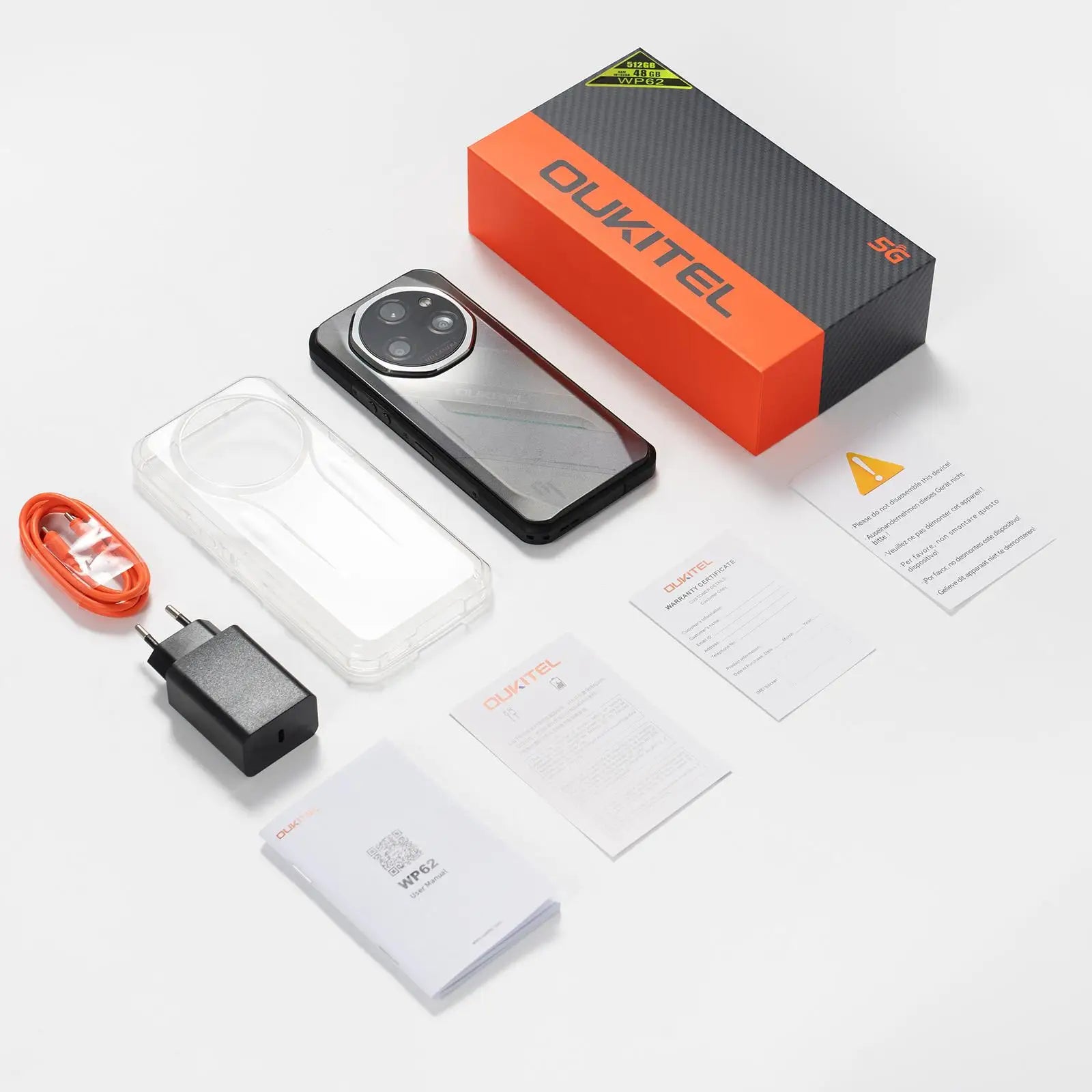OUKITEL WP62 | Rugged Smartphone 5G 108MP 11000mAh 33W | Android 15 NFC IP68