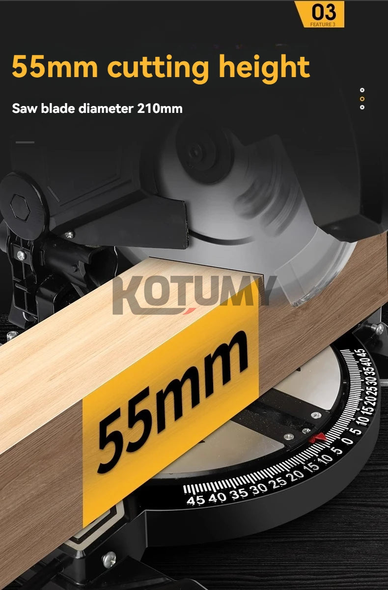 KOTUMY Multifunction Miter Saw | 45° Cutting | 220V