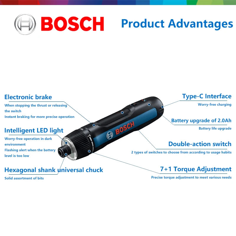 Bosch GO 3 | Cordless Electric Screwdriver | Battery Included