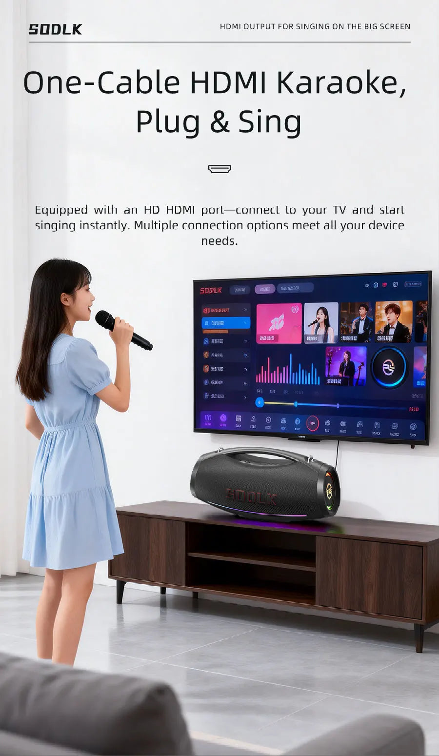 SODLK S1615 Pro | Bocina Bluetooth 500W para Fiestas | Karaoke, RGB, TWS, Control Remoto