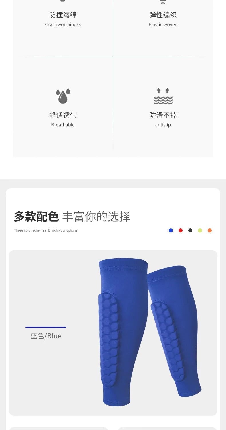 Soccer Shin Guard Pad & Compression Calf Sleeve | Adults, Teens & Kids | Football Leg Protection | M-XL