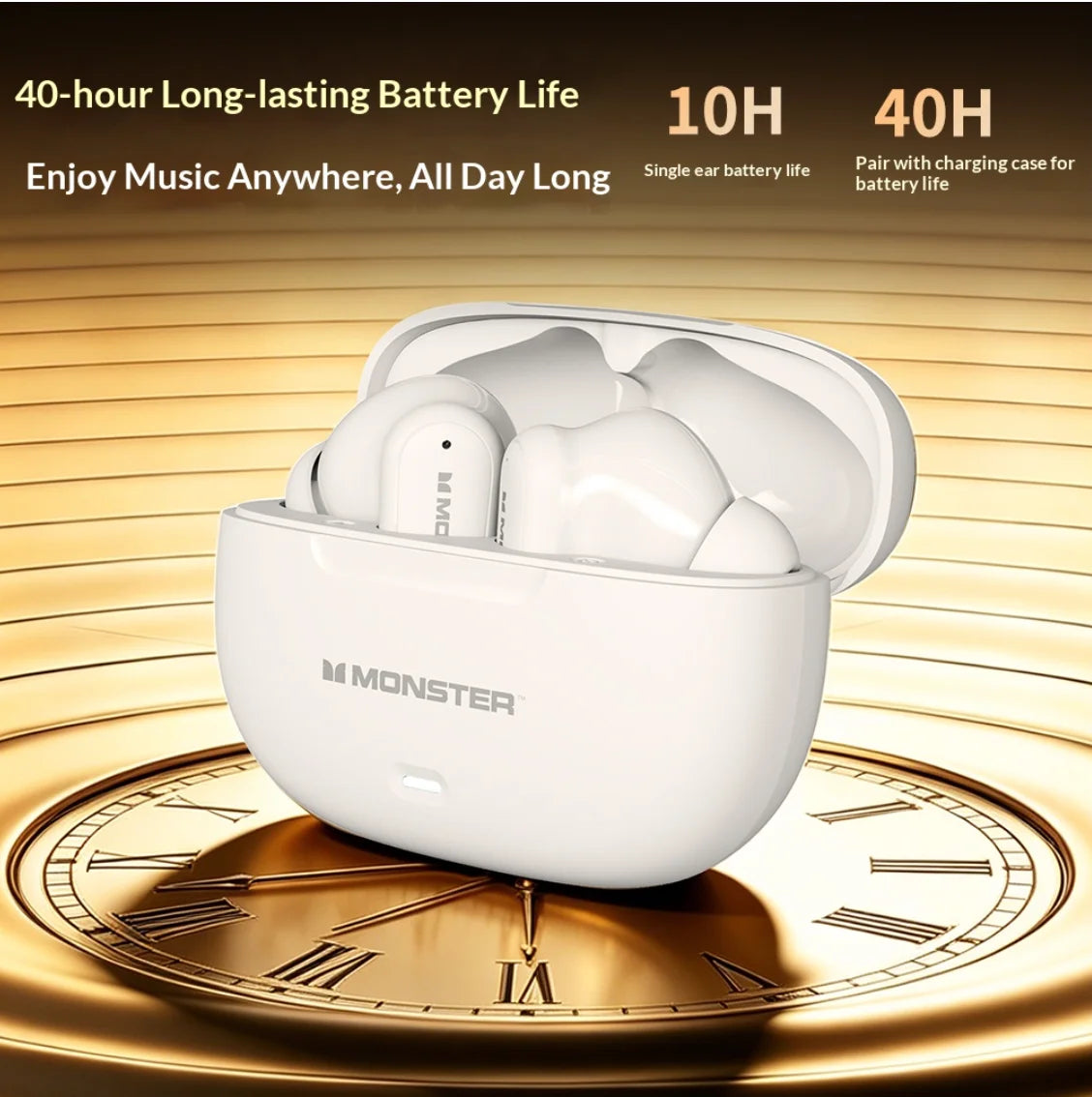 Monster HT20 - Auriculares Inalámbricos Bluetooth 6.0 con ANC | TWS In-Ear