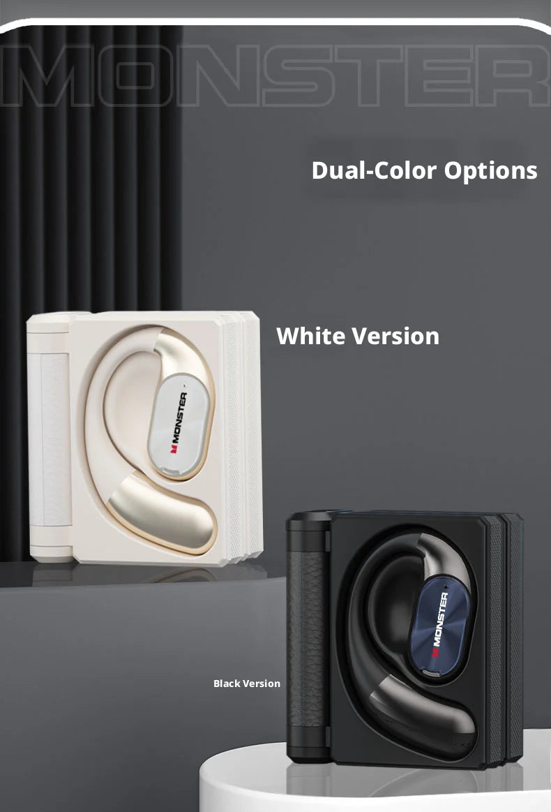 Monster AC530 - Auriculares Open Ear Bluetooth | OWS Ear Hook | Running y Fitness