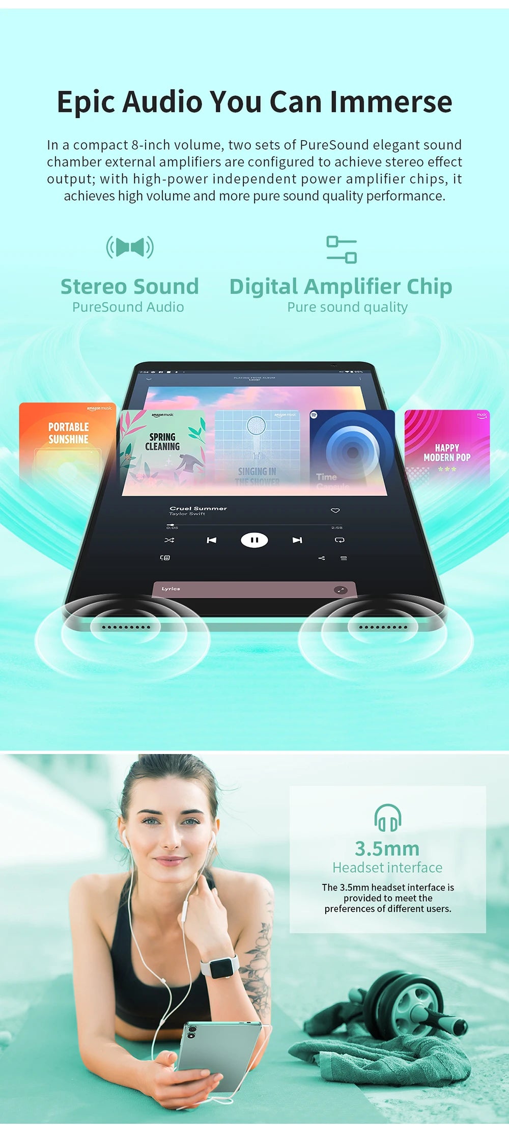 Tablet Teclast P85T 8" | Android 14 | 12GB RAM + 64GB | Octa-Core A523 | WiFi 6 | BT 5.2 | 5000mAh