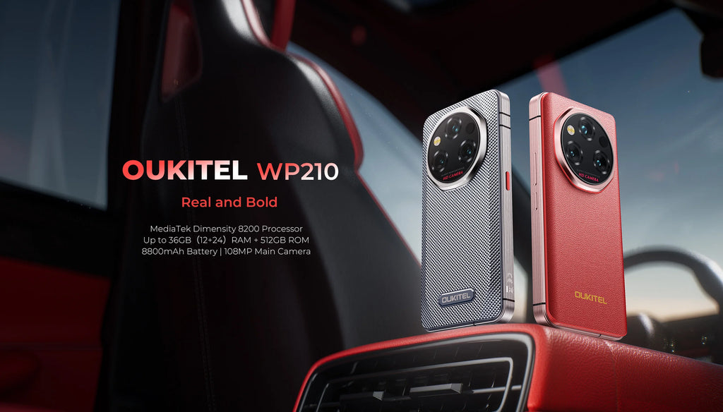 OUKITEL WP210 | Rugged Smartphone 5G 8800mAh 108MP 120Hz | Android 15 NFC 45W
