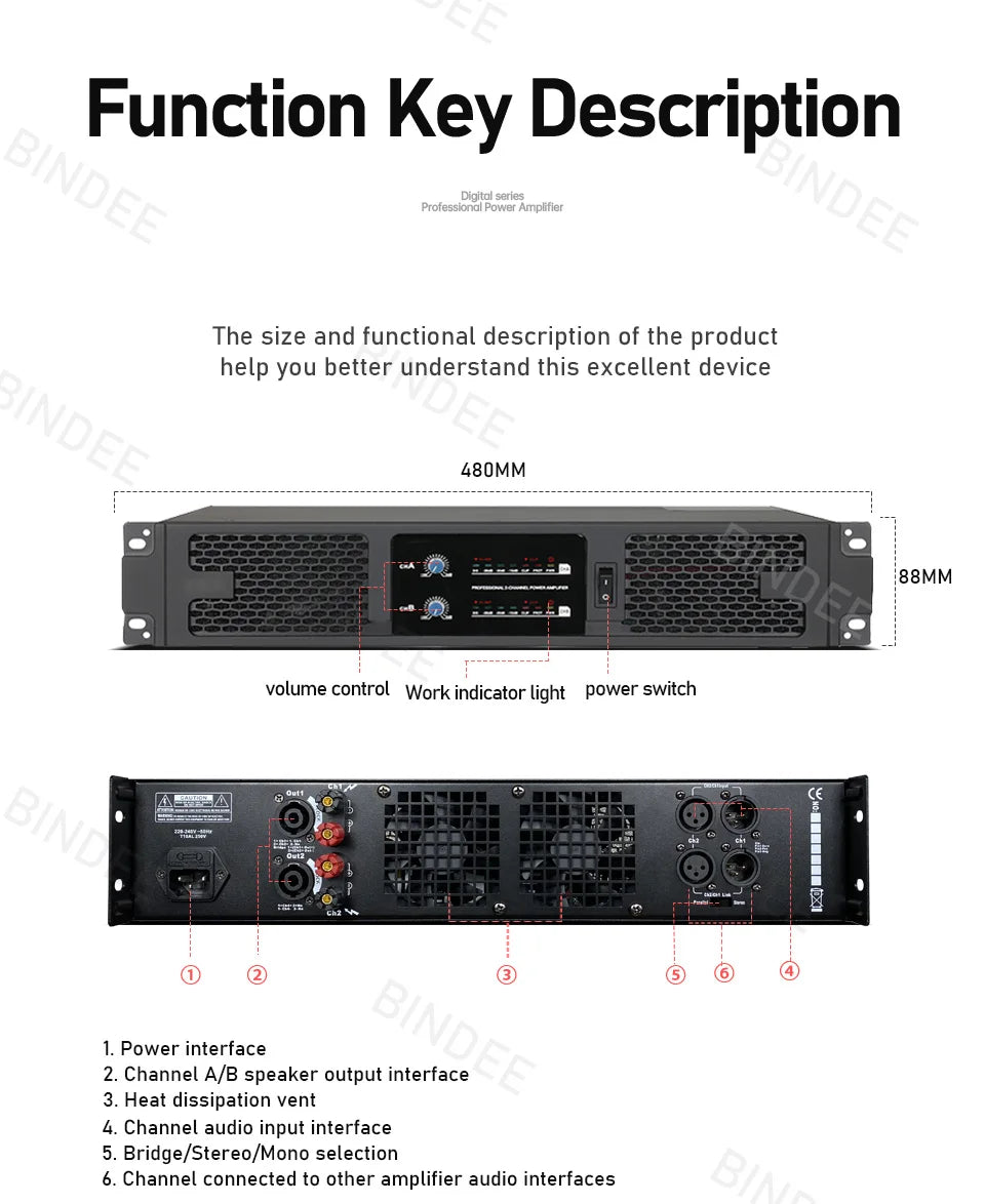 SIKETEER D2600/D4600 Digital Power Amplifier | 2/4 Channel | Amplificador Profesional