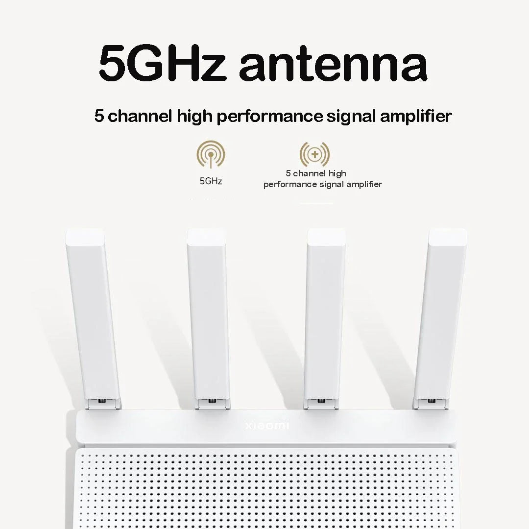 Xiaomi Router AX3000T WiFi 6 Mesh | Dual WAN | NFC | 3000Mbps | Qualcomm CPU | MiWiFi ROM