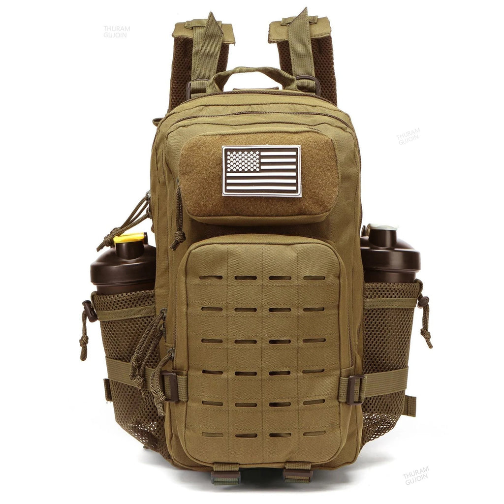 Waterproof Backpack 25L/50L | Gym, Hiking, Travel & Laptop Bag | Dual Bottle Holders | 12 Colors