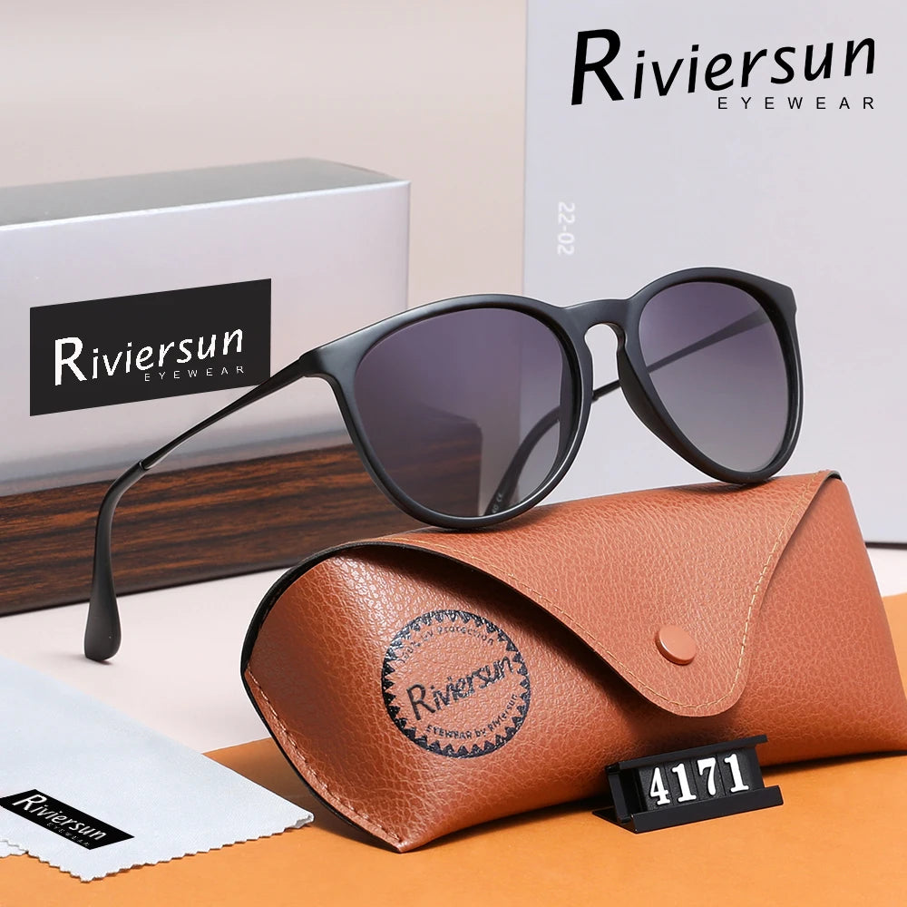 RIVIERSUN Gafas de Sol Cat Eye Polarizadas para Mujer | UV400 | Marco de Aleación | Modelo S28