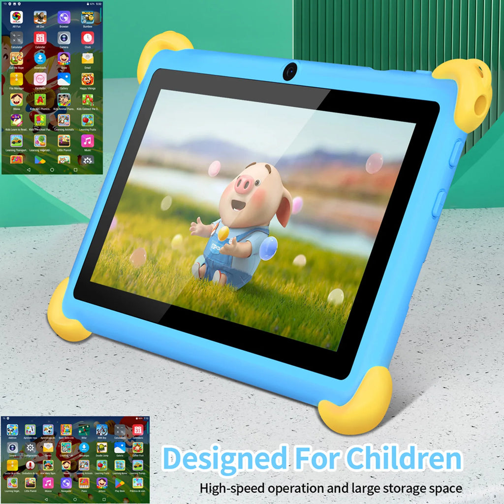 Tablet Infantil BDF 7" | Android 13 | 4GB RAM + 64GB | WiFi | Quad-Core | 4000mAh | Diseño para Niños
