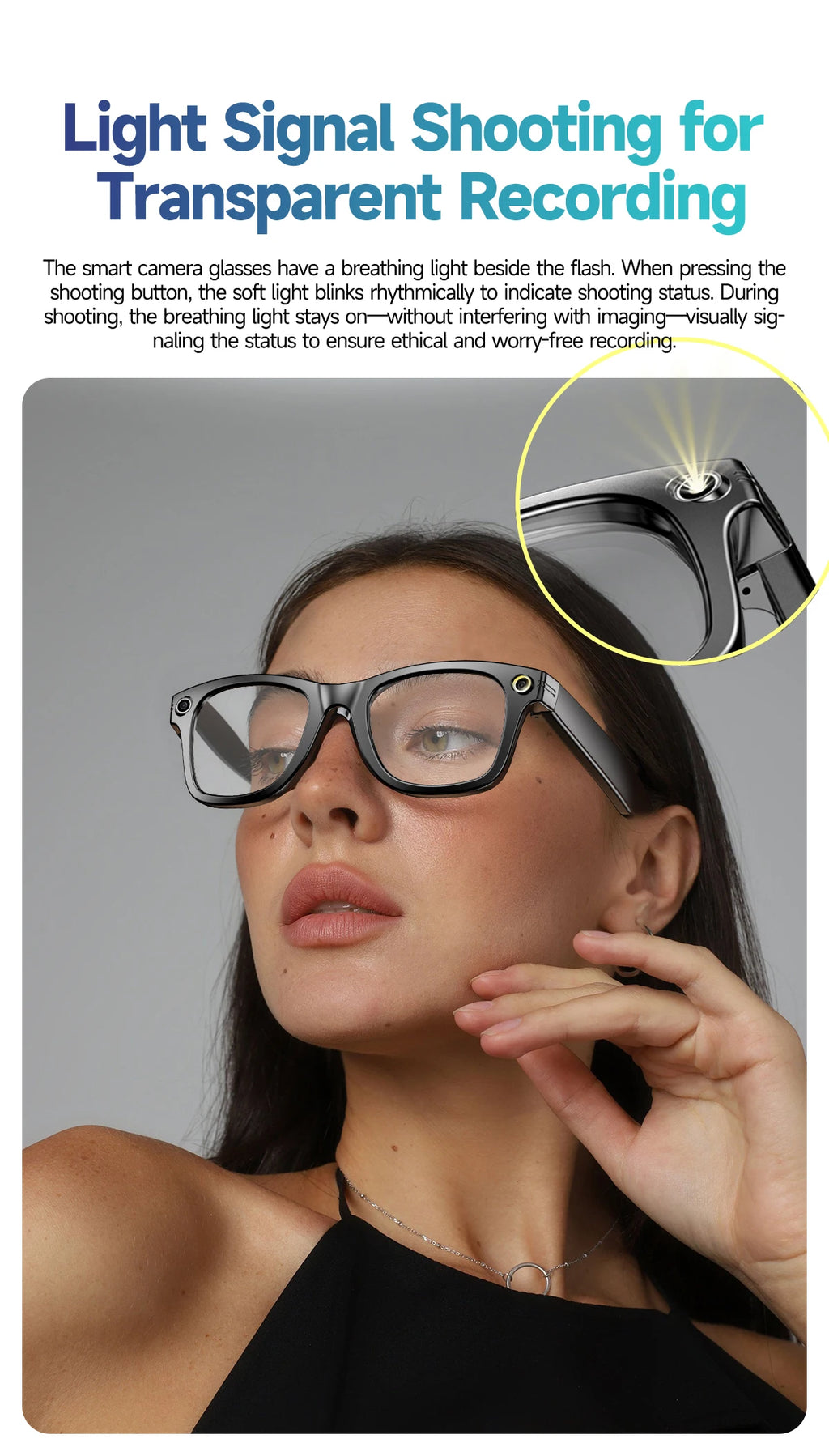 Lentes Inteligentes GUHUAVMI con Cámara IA y ChatGPT | 800W, Doble Lente, Bluetooth 5.3