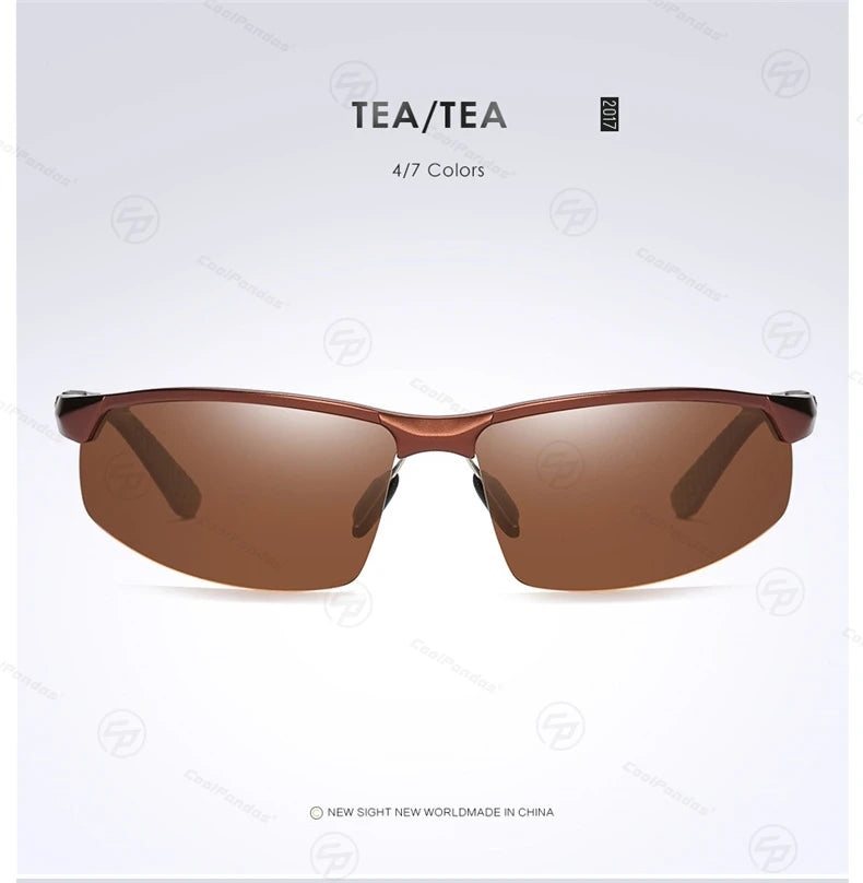 COOLPANDAS Gafas de Sol Polarizadas UV400 | Marco de Aleación | Estilo Cuadrado