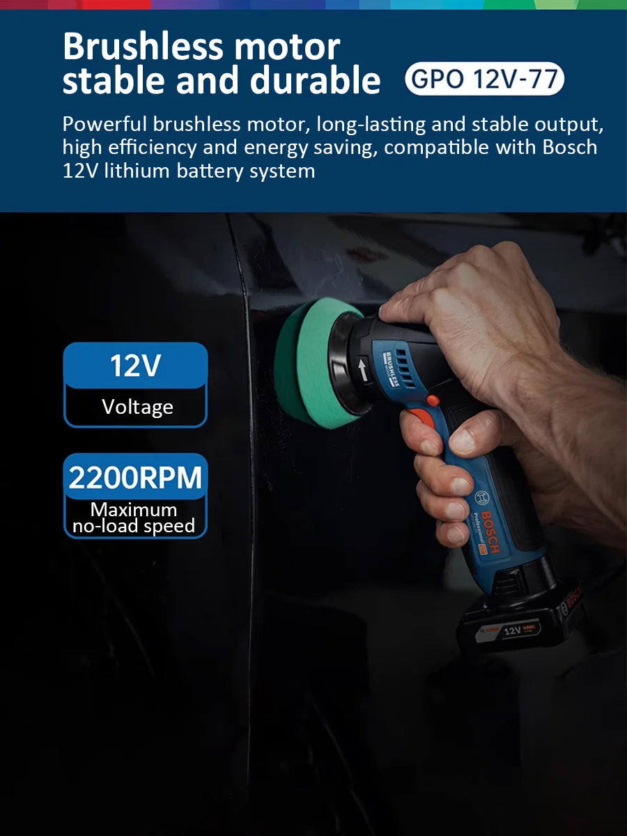 Bosch GPO12V-77 | 12V Brushless Cordless Polisher | 77mm