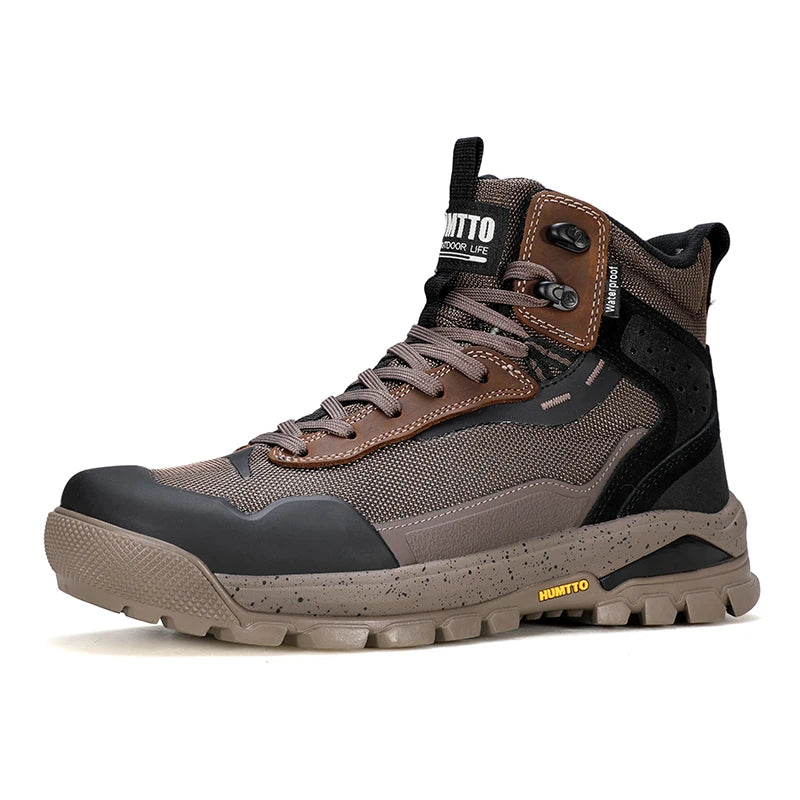 HUMTTO Men's Hiking Shoes | Lace-Up & Rubber Sole | Outdoor Walking