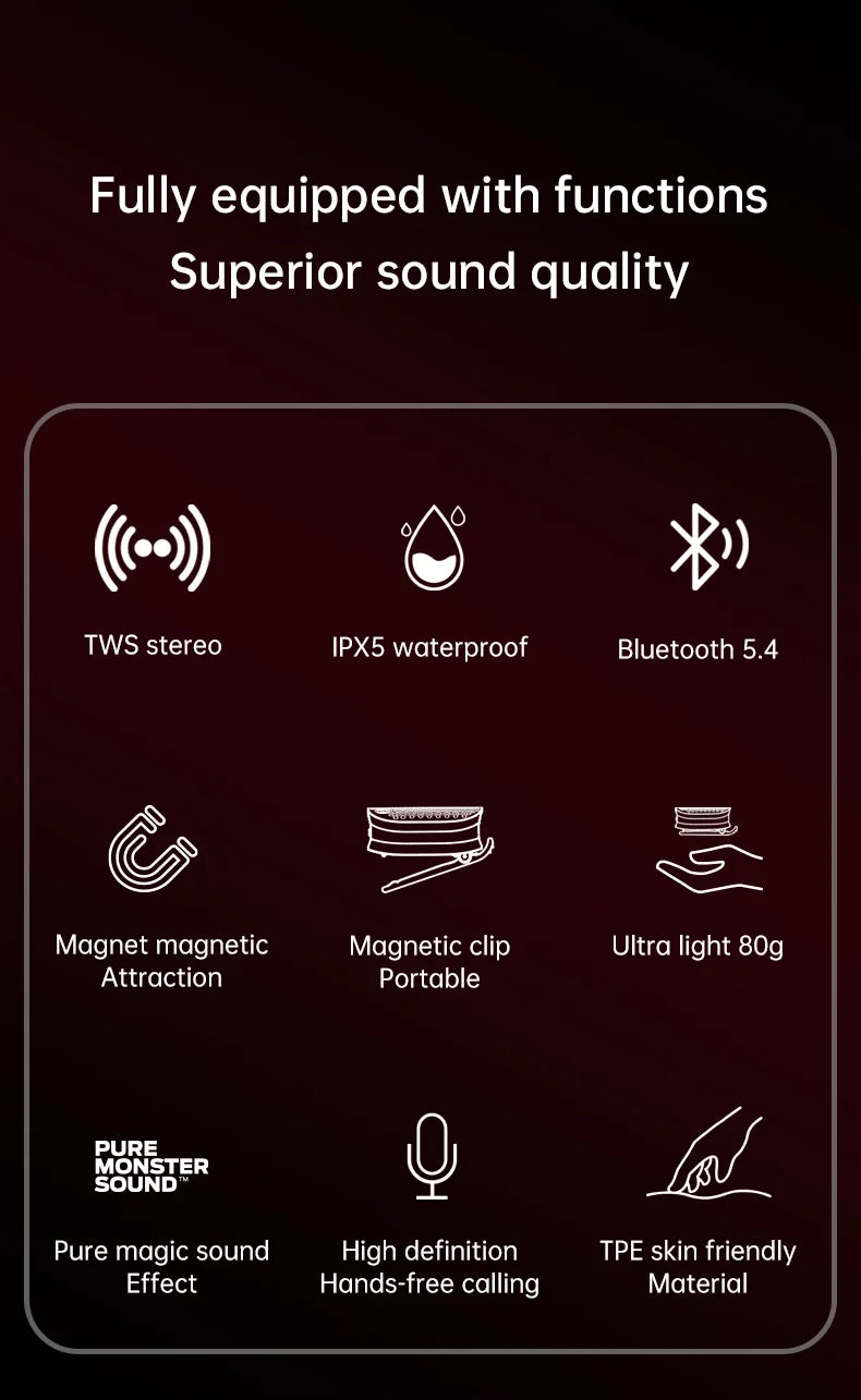 Monster M3 Clip-On Bluetooth Speaker | Portable Audio / Altavoz Bluetooth portátil Monster M3