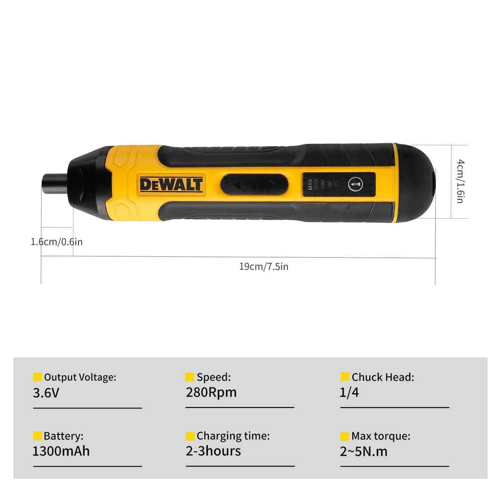 DEWALT DCF681 | Rechargeable Cordless Screwdriver | 5 N·m | 1/4 in Hex